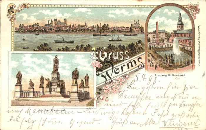Worms Rhein Panorama Dom Lutherdenkmal Grossherzog Ludwig Denkmal