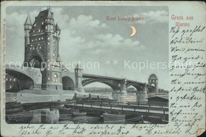 Worms Rhein Ernst Ludwig Bruecke
