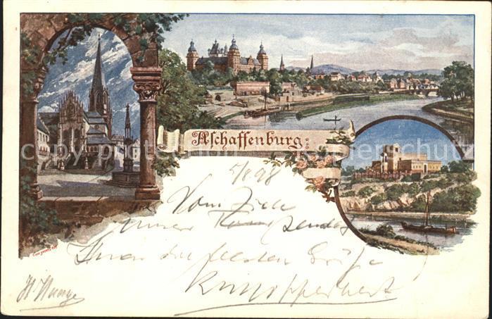 Aschaffenburg Main Stadtblick Dom Schloss