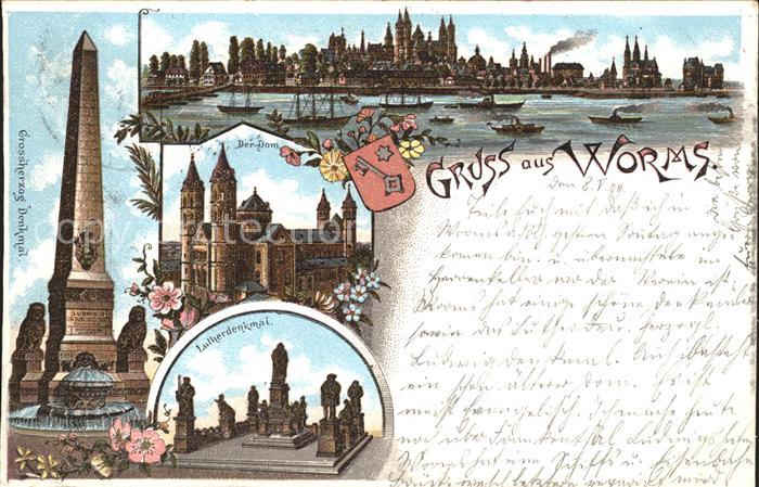 Worms Rhein Panorama Herzog Denkmal Dom Lutherdenkmal