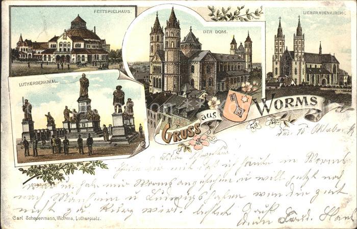 Worms Rhein Festspielhaus Lutherdenkmal Dom Liebfrauenkirche