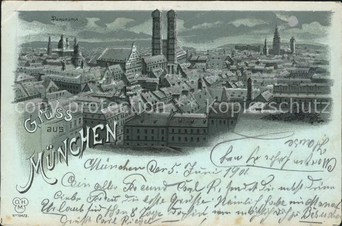 Muenchen Bayern Stadtblick