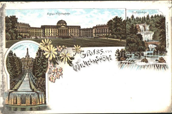 Wilhelmshoehe Kassel Schloss Wilhelmshoehe Teufelsbruecke Cascaden