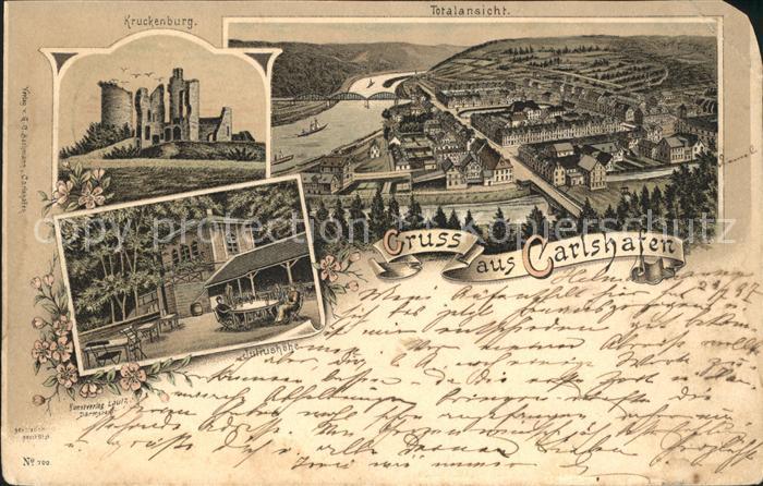 Carlshafen Totalansicht Kruckenburg Juliushoehe