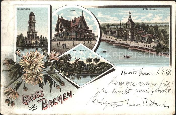 BREMEN  CITY Aussichtsturm Meierei Parkhaus Wall Ansicht