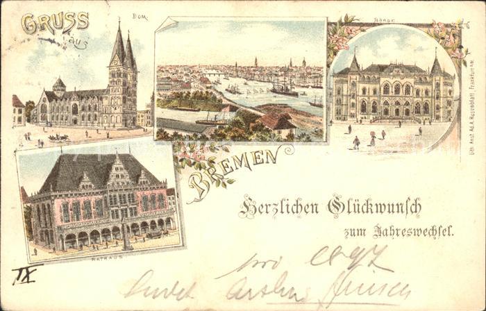 BREMEN  CITY Dom Panorama Rathaus Boerse