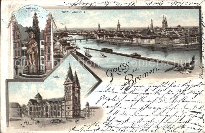 BREMEN  CITY Roland Totalansicht Dom