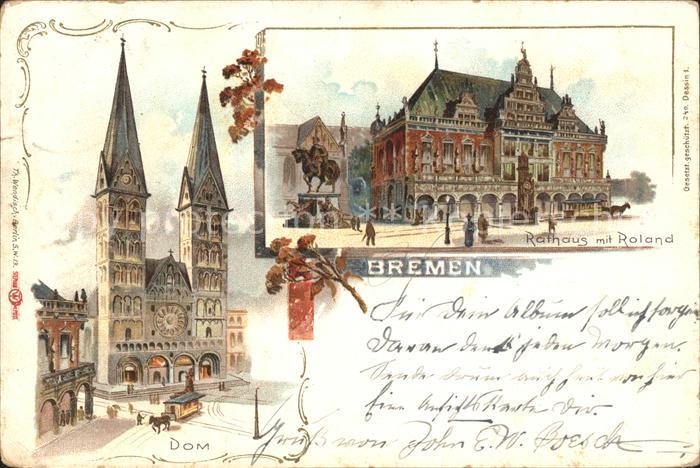 BREMEN  CITY Rathaus mit Roland Dom