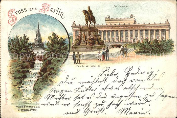 BERLIN  CITY Museum Wassersturz im Victoria Park