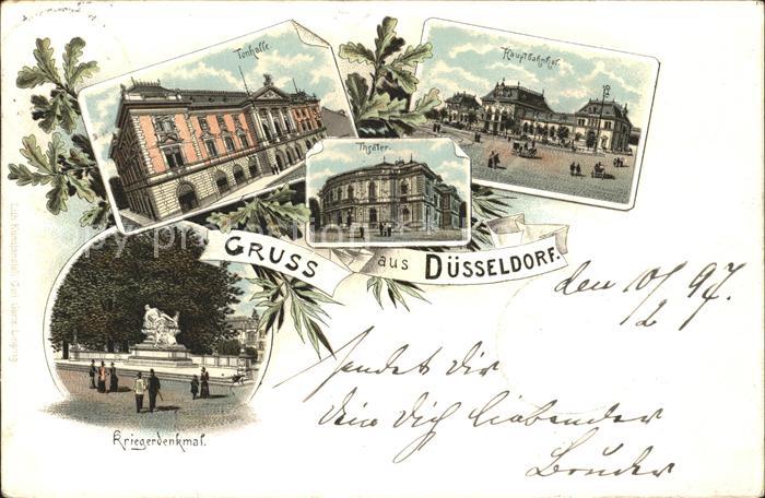 DuessELDORF  CITY Tonhalle Hauptbahnhof Kriegerdenkmal