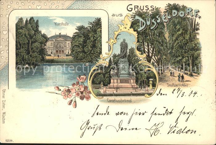 DuessELDORF  CITY Kunsthalle Corneliusdenkmal Seufzer Allee