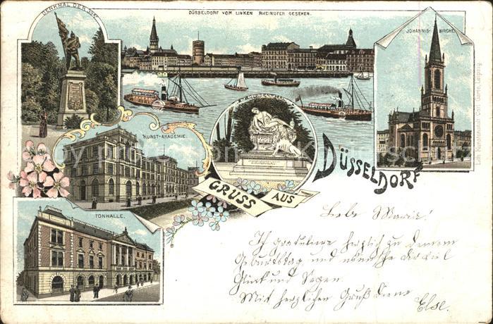 DuessELDORF  CITY Panorama Denkmal der 39er Kunstakademie Tonhalle Johanniskirch