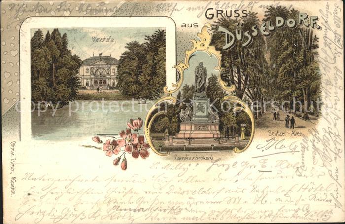 DuessELDORF  CITY Kunsthalle Corneliusdenkmal Seufzer Allee