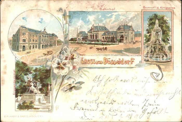 DuessELDORF  CITY Bahnhof Brunnen Kriegerdenkmal Tonhalle