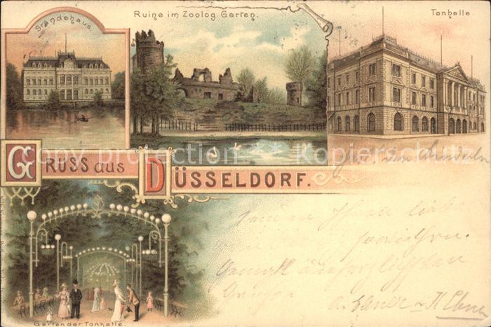 DuessELDORF CITY Staendehaus Ruine im Zoolog Garten Tonhalle Garten