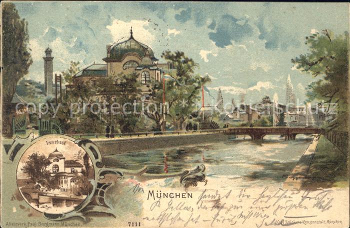 Muenchen Bayern Isarlust Isarbruecke