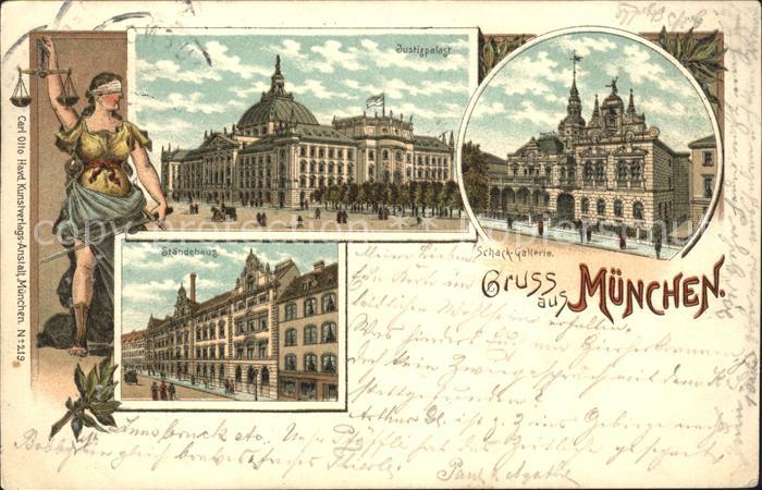Muenchen Bayern Justizia Justizpalast Schack Gallerie Staendehaus