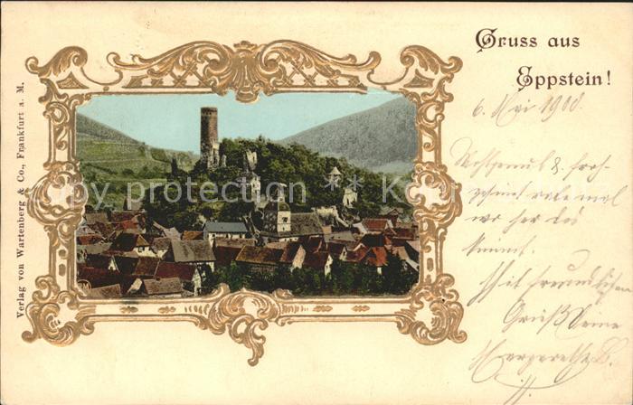 Eppstein Taunus Ortsansicht mit Burgruine