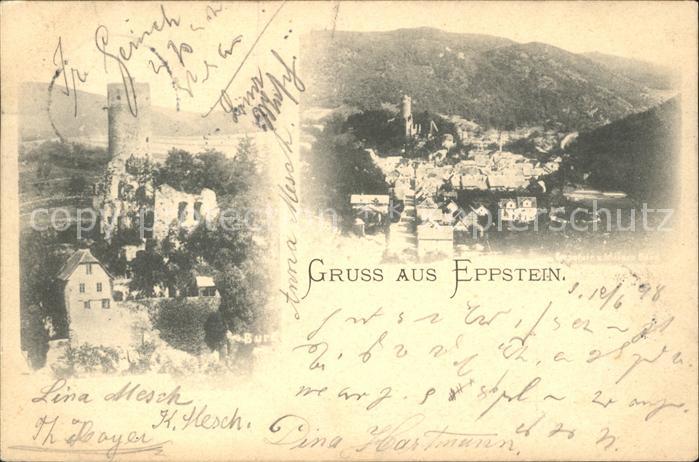 Eppstein Taunus Ortsansicht mit Burgruine