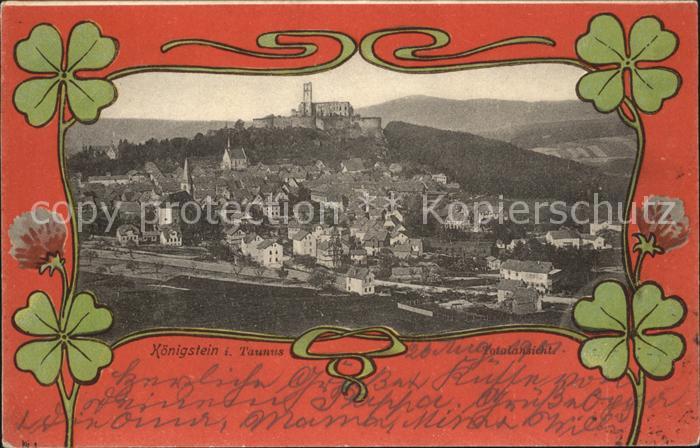 Koenigstein Taunus Totalansicht mit Schloss