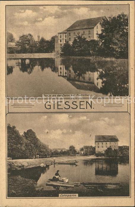 Giessen Lahn Lahn mit Ruderhaus Lahnpartie