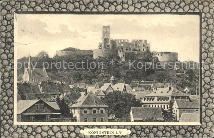 Koenigstein Taunus Ortsansicht mit Ruine