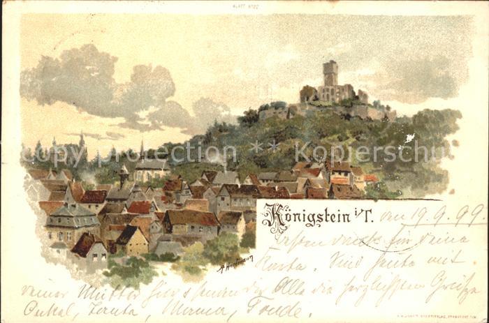 Koenigstein Taunus Panorama mit Ruine