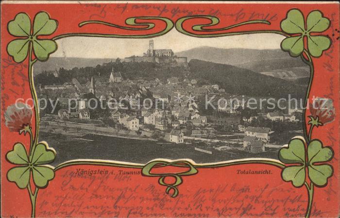 Koenigstein Taunus Panorama mit Ruine