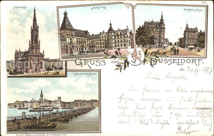 DuessELDORF  CITY Johanniskirche Marktplatz Elberfelder Strasse