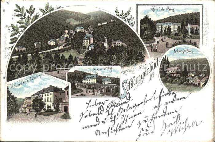 Schlangenbad Taunus Victoria Hotel Nassauer Hof Hotel de Paris Schweizerhaus