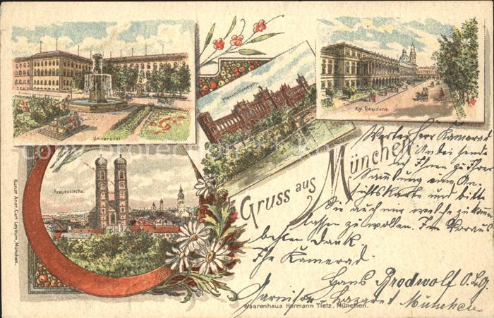 Muenchen Bayern Universitaet Frauenkirche Maximilianeum Kgl Residenz