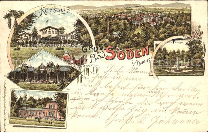 Bad Soden Taunus Kurhaus Panorama Trinkhalle Badhaus Parkanlagen