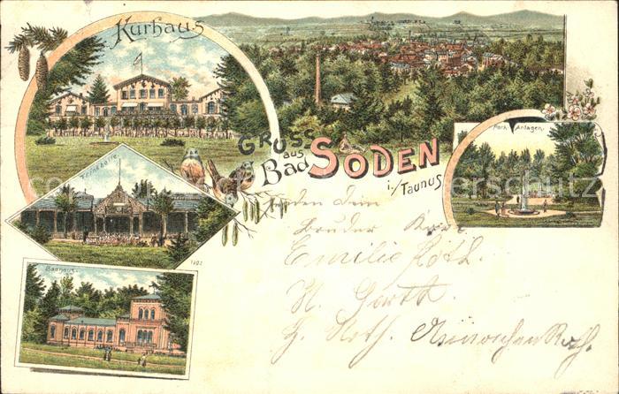 Bad Soden Taunus Kurhaus Panorama Trinkhalle Badhaus Parkanlagen