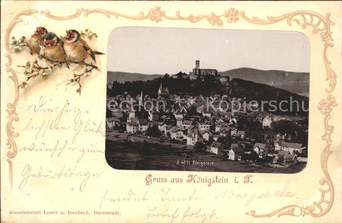 Koenigstein Taunus Panorama mit Burgruine