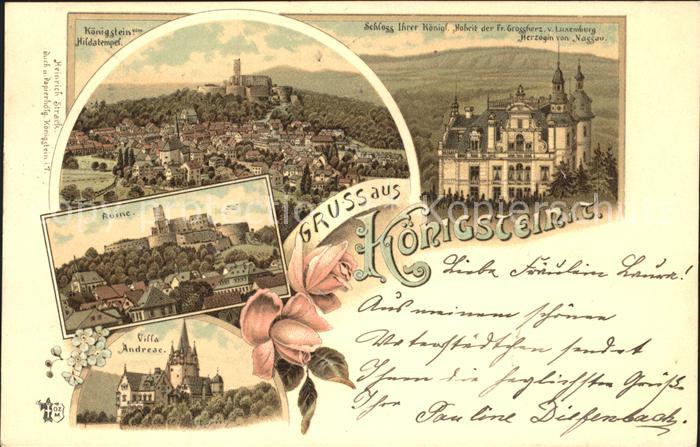 Koenigstein Taunus Hildatempel Schloss Ruine Villa Andreae