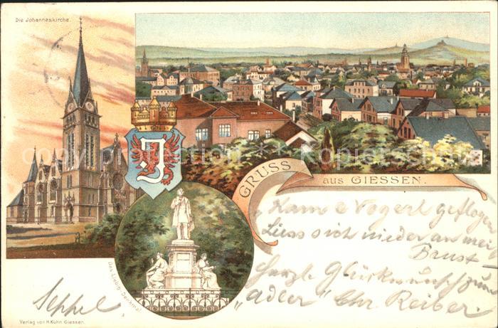 Giessen Lahn Stadtblick Johanneskirche Liebig Denkmal