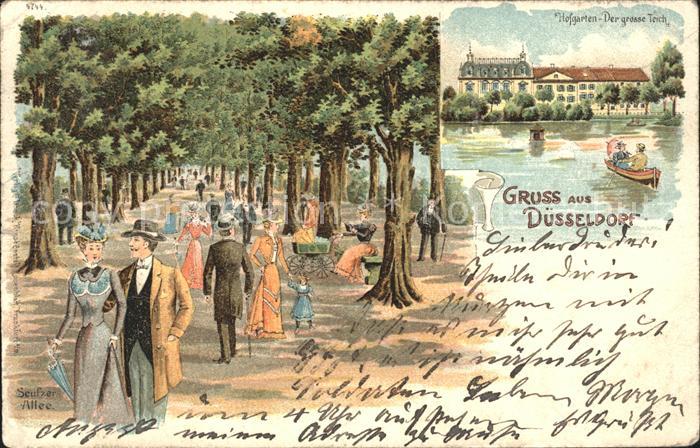 DuessELDORF  CITY Hofgarten Grosser Teich Seufzer Allee
