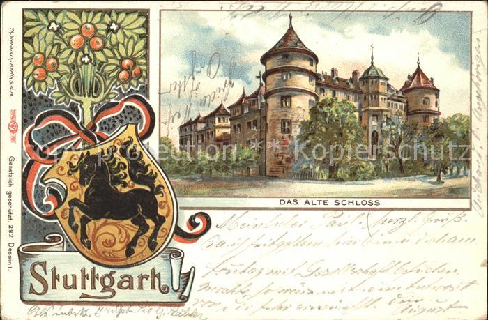 STUTTGART  CITY Altes Schloss Wappen Deutsche Reichspost