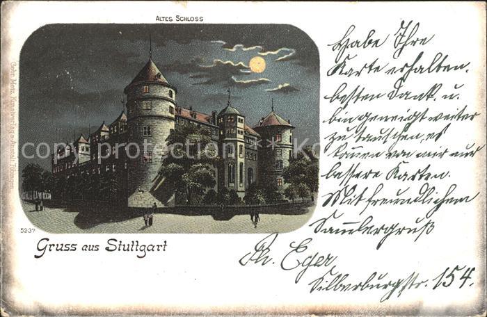 STUTTGART CITY Altes Schloss im Mondschein
