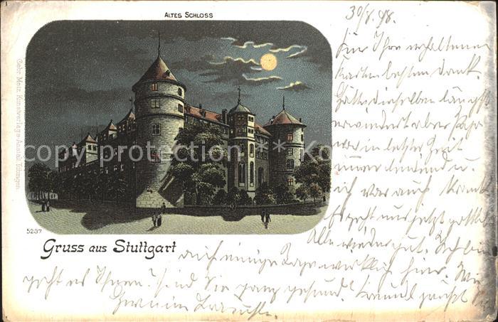 STUTTGART CITY Altes Schloss im Mondschein