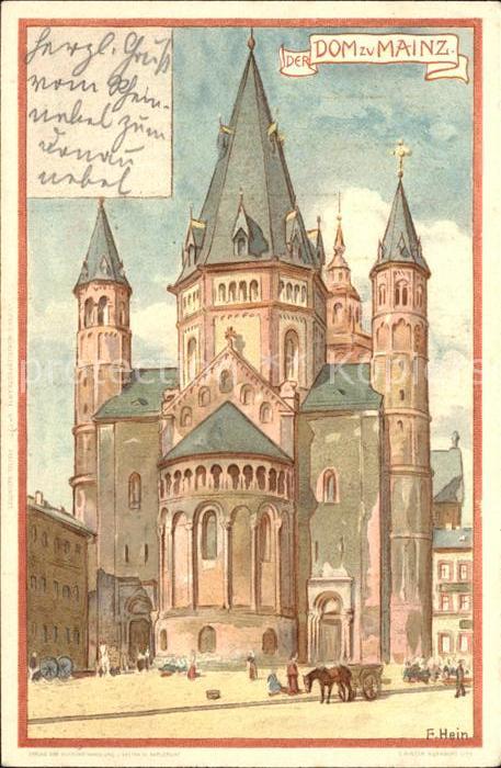 Mainz Rhein Dom Kuenstlerkarte Deutsche Reichspost