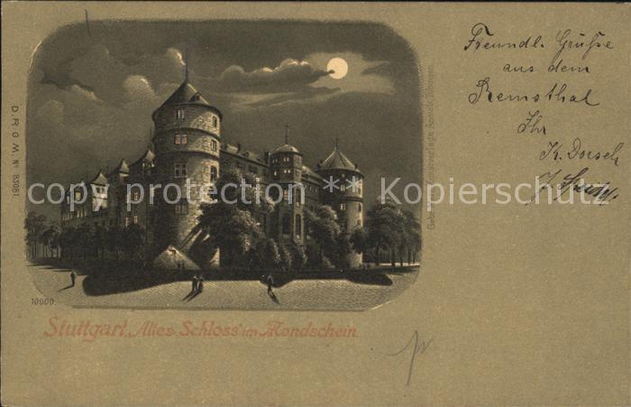 STUTTGART CITY Altes Schloss im Mondschein