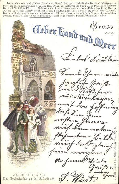 STUTTGART CITY Hochzeitstor Stiftskirche Alt Stuttgart Serie Ueber Land und Mee