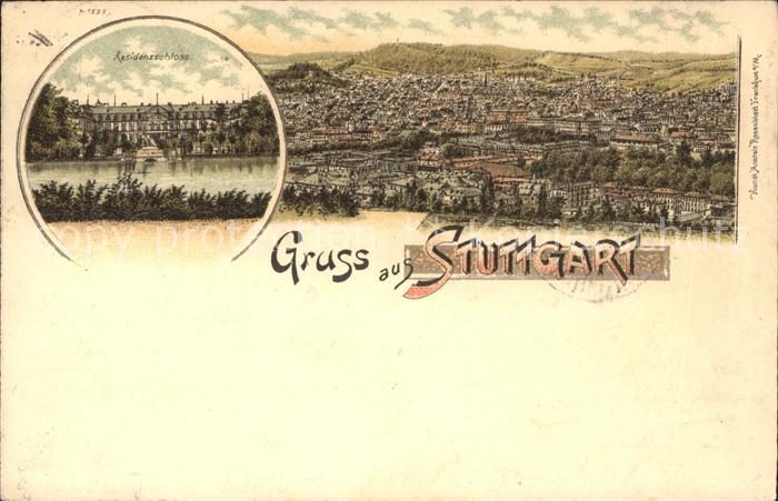 STUTTGART  CITY Blick ueber die Stadt Residenzschloss