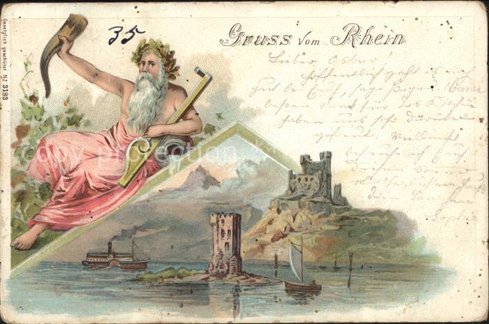 Bingen Rhein Bacchus Maeuseturm Ruine Ehrenfels