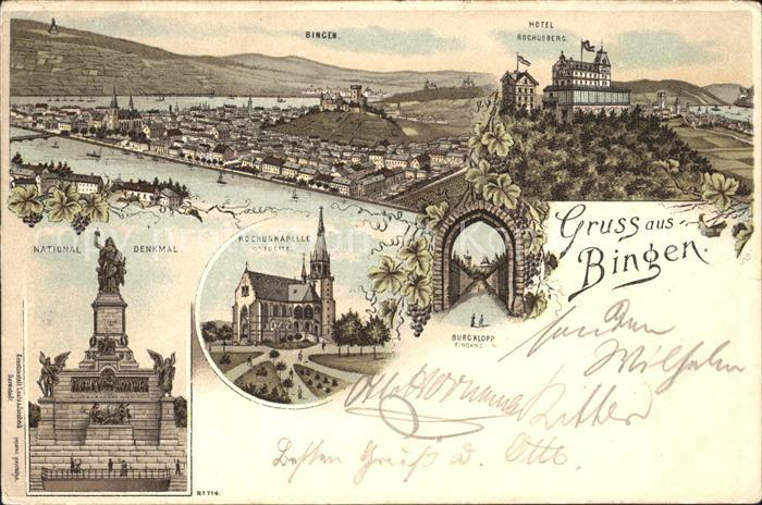 Bingen Rhein Hotel Rochusberg Nationaldenkmal Niederwald Rochuskapelle Burg Klop