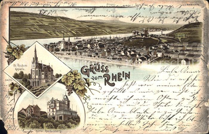Bingen Rhein Gesamtansicht Burg Klopp St Rochuskapelle Hotel Rochusberg