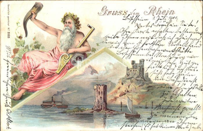 Bingen Rhein Bacchus Maeuseturm Ruine Ehrenfels