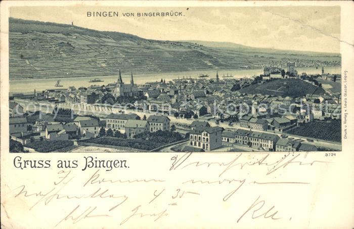 Bingerbrueck Rhein Panorama Burg Klopp