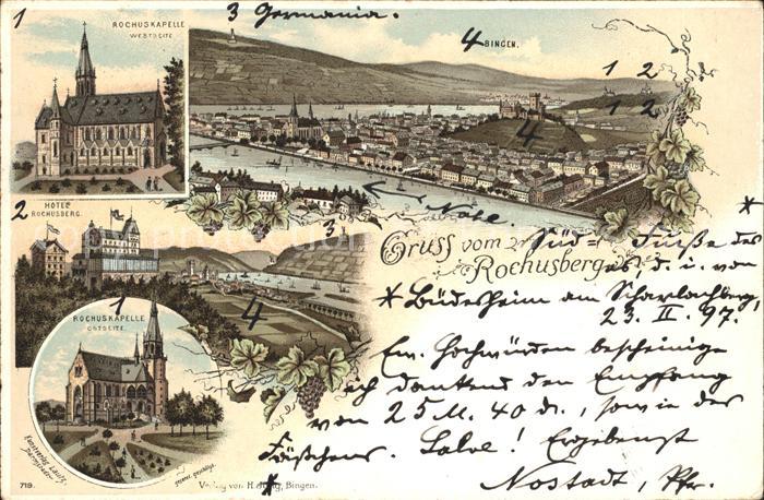 Bingen Rhein Burg Klopp Rochuskapelle Hotel Rochusberg